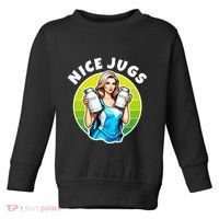Nice Jugs. Cheerleader Milkmaid. Pitcher Holding Fun Toddler Sweatshirt thumb 0
