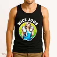 Nice Jugs. Cheerleader Milkmaid. Pitcher Holding Fun Tank Top thumb 3