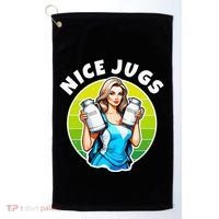 Nice Jugs. Cheerleader Milkmaid. Pitcher Holding Fun Golf Towel thumb 0