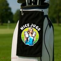 Nice Jugs. Cheerleader Milkmaid. Pitcher Holding Fun Golf Towel thumb 2