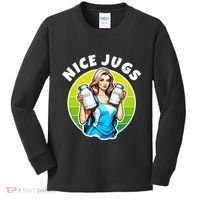Nice Jugs. Cheerleader Milkmaid. Pitcher Holding Fun Kids Long Sleeve Shirt thumb 0