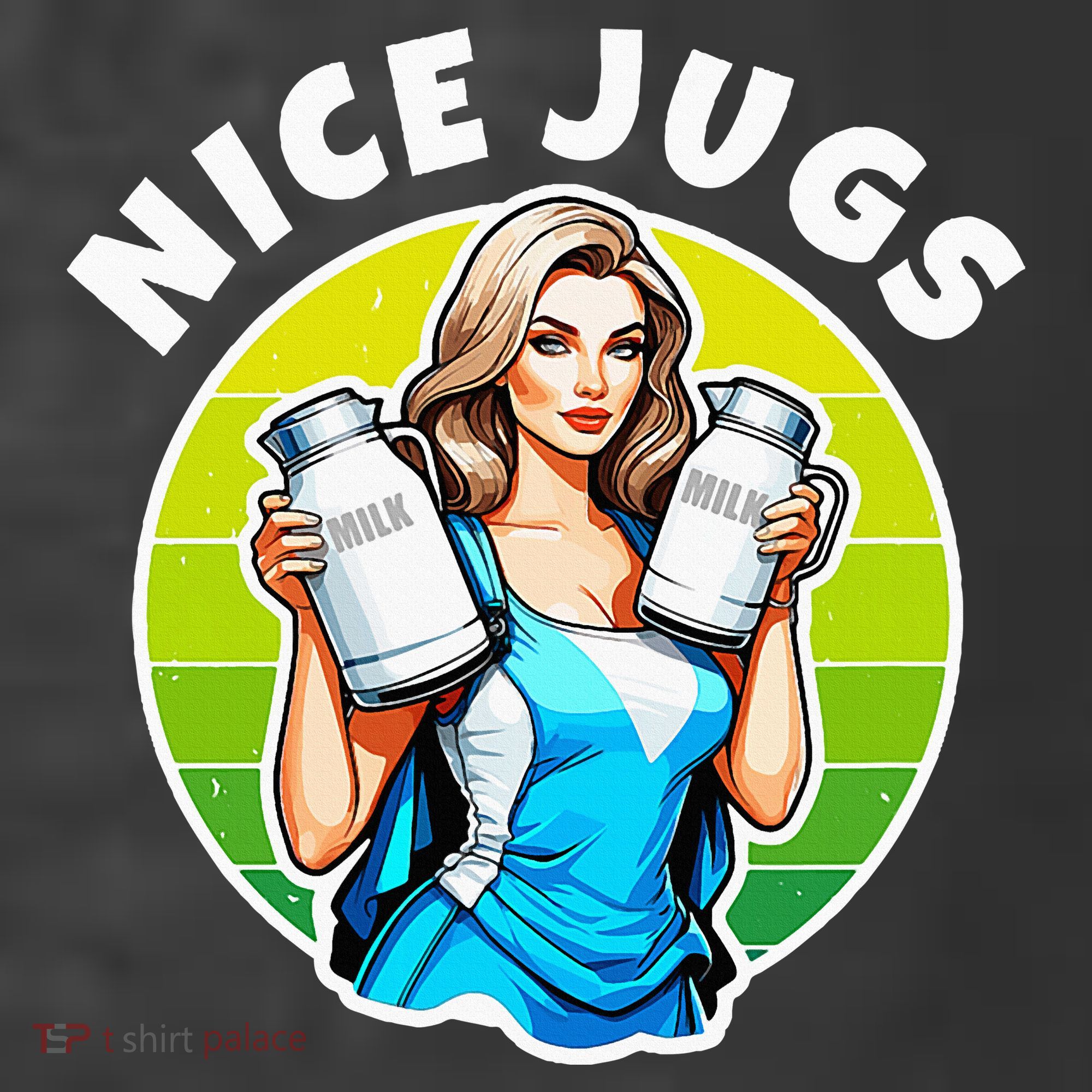 Nice Jugs. Cheerleader Milkmaid. Pitcher Holding Fun Women's Hoodie