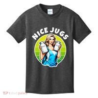 Nice Jugs. Cheerleader Milkmaid. Pitcher Holding Fun Kids T-Shirt thumb 0