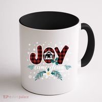 Nativity Jesus Christian Christmas Buffalo Plaid Gift Coffee Mug thumb 1