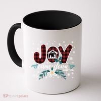 Nativity Jesus Christian Christmas Buffalo Plaid Gift Coffee Mug thumb 0