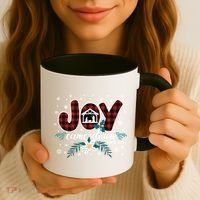 Nativity Jesus Christian Christmas Buffalo Plaid Gift Coffee Mug thumb 3