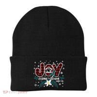 Nativity Jesus Christian Christmas Buffalo Plaid Gift Beanie thumb 0