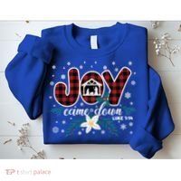 Nativity Jesus Christian Christmas Buffalo Plaid Gift Sweatshirt thumb 2