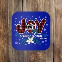 Nativity Jesus Christian Christmas Buffalo Plaid Gift Coaster thumb 0