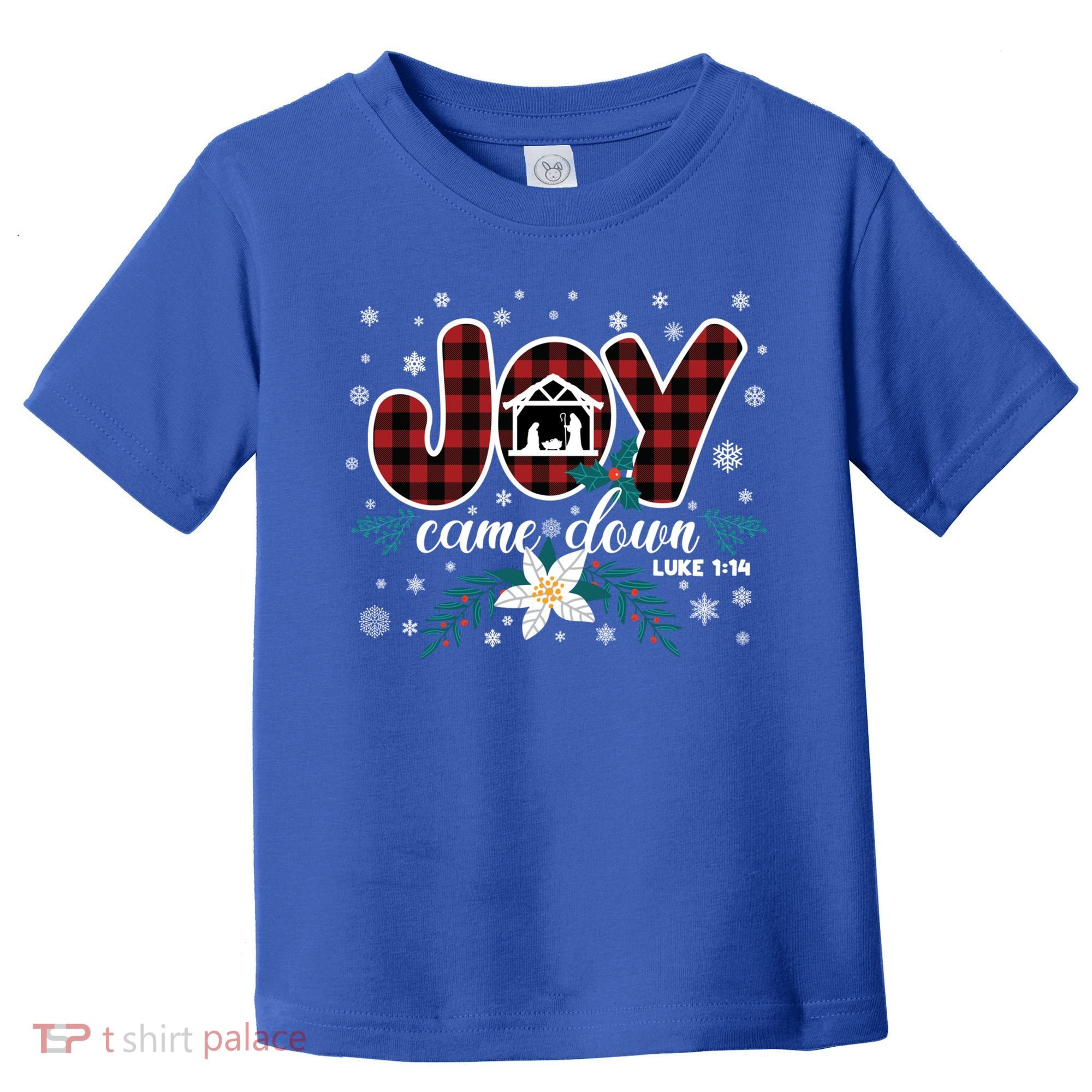 Nativity Jesus Christian Christmas Buffalo Plaid Gift Toddler T-Shirt