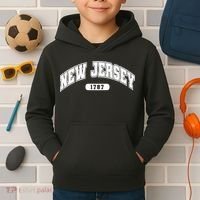 New Jersey Collegiate Style 1787 Kids Hoodie thumb 2