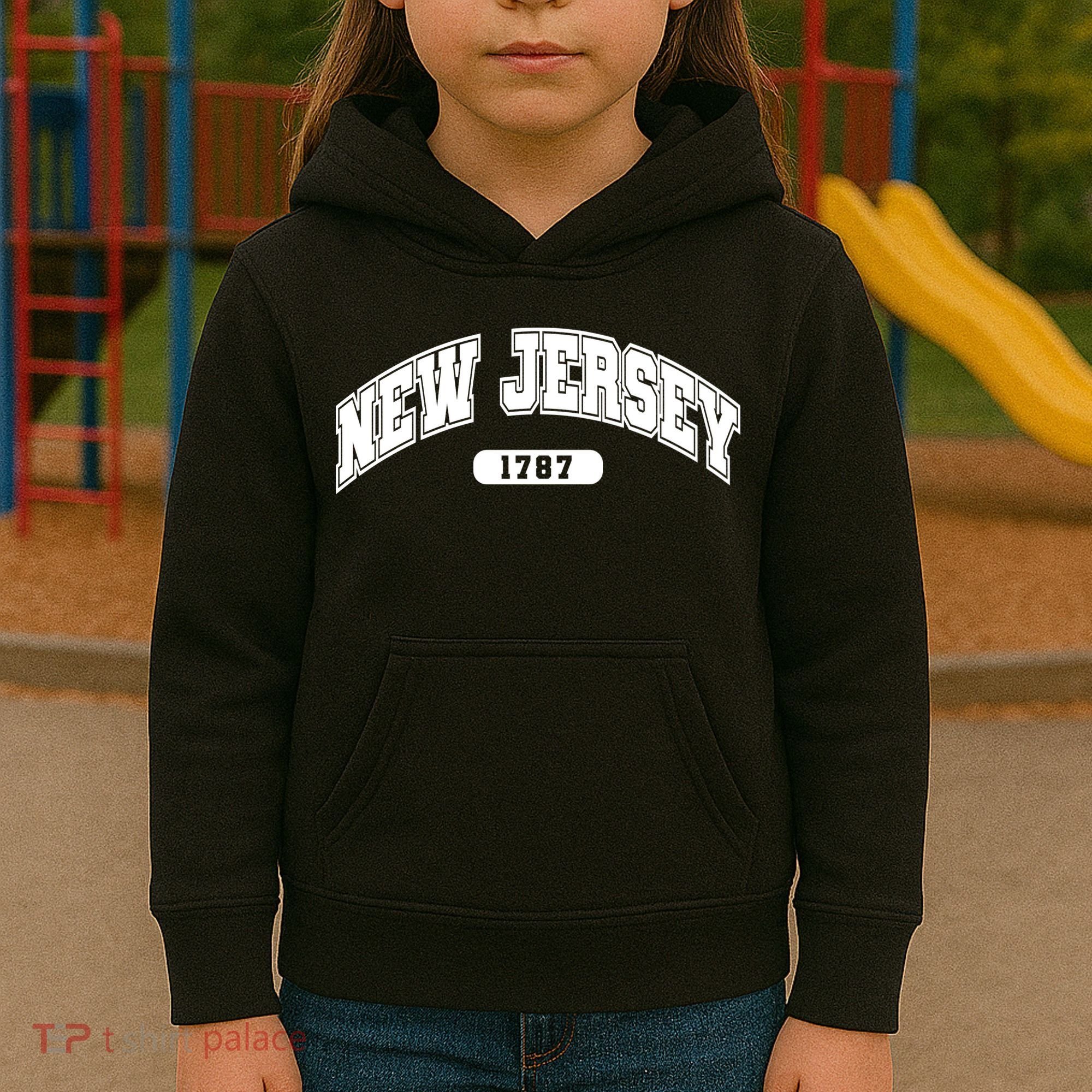 New Jersey Collegiate Style 1787 Kids Hoodie