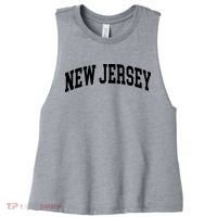 New Jersey Classic Text Women's Racerback Cropped Tank thumb 0