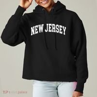 New Jersey Classic Text Ladies Heavyweight Boxy Pullover Hoodie thumb 0