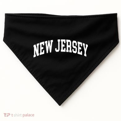 New Jersey Classic Text USA-Made Doggie Bandana