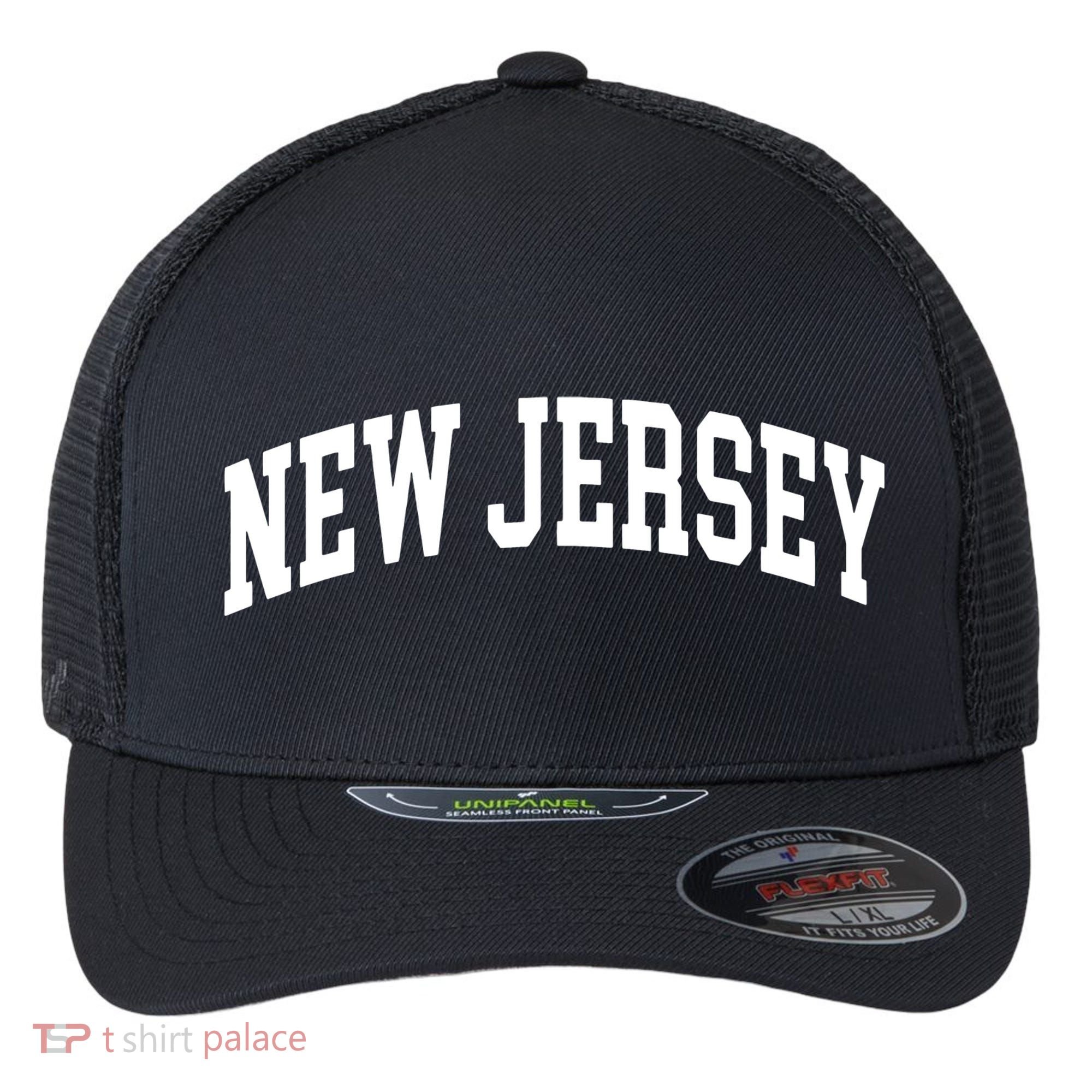 New Jersey Classic Text Flexfit Unipanel Trucker Cap