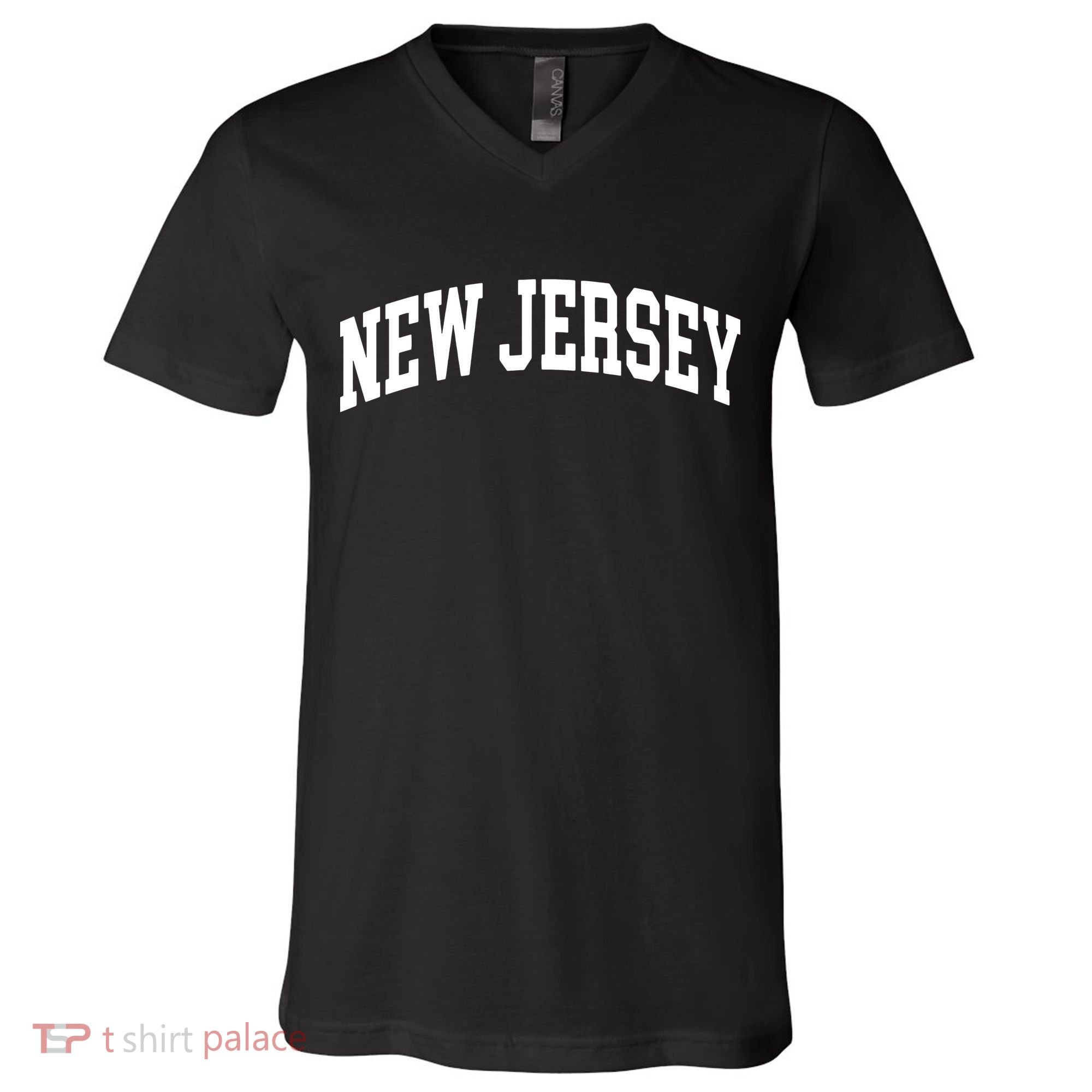 New Jersey Classic Text V-Neck T-Shirt