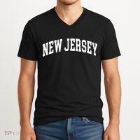 New Jersey Classic Text V-Neck T-Shirt thumb 2