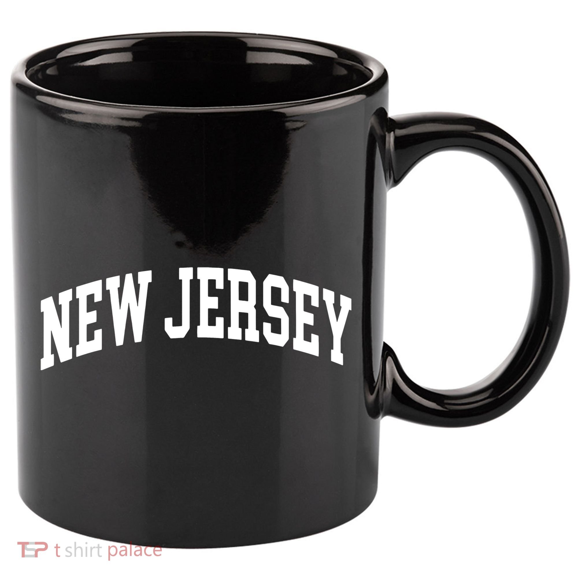 New Jersey Classic Text 11oz C Handle Ceramic Mug