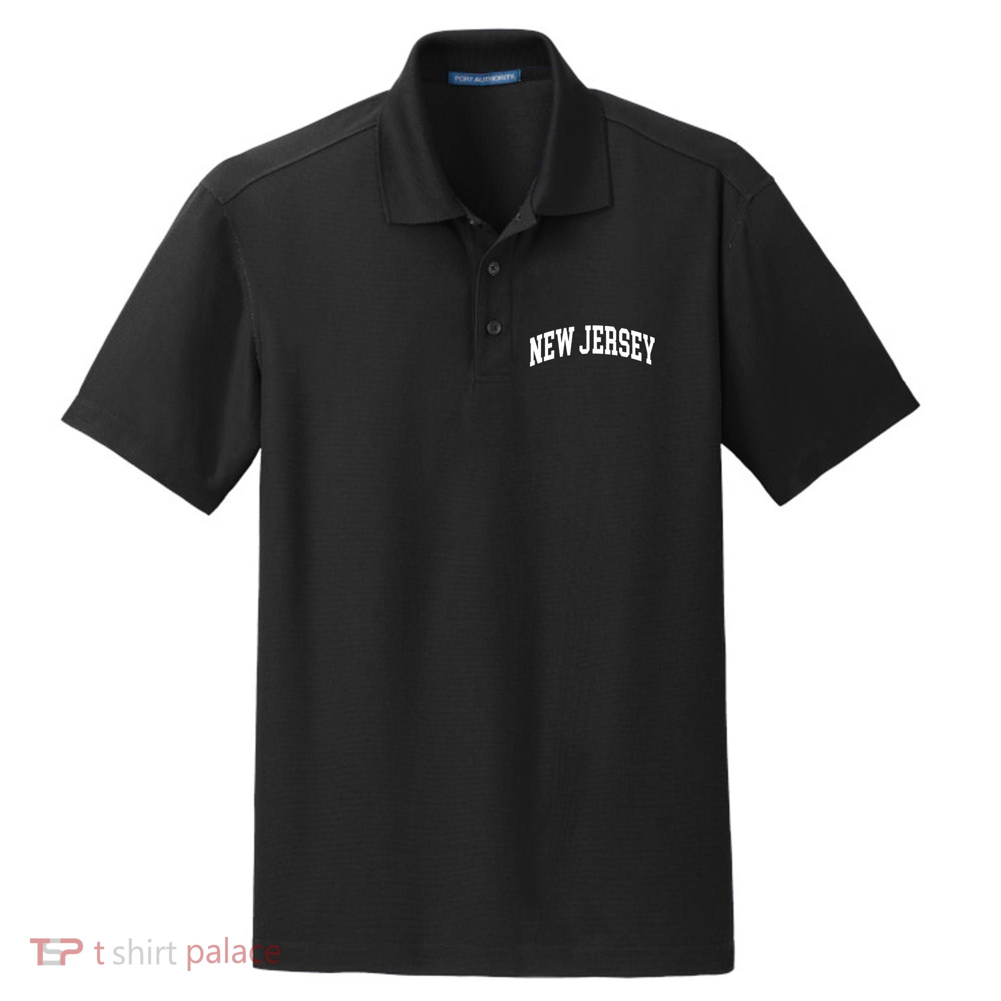 New Jersey Classic Text Dry Zone Grid Polo