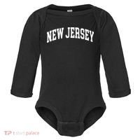 New Jersey Classic Text Baby Long Sleeve Bodysuit thumb 0