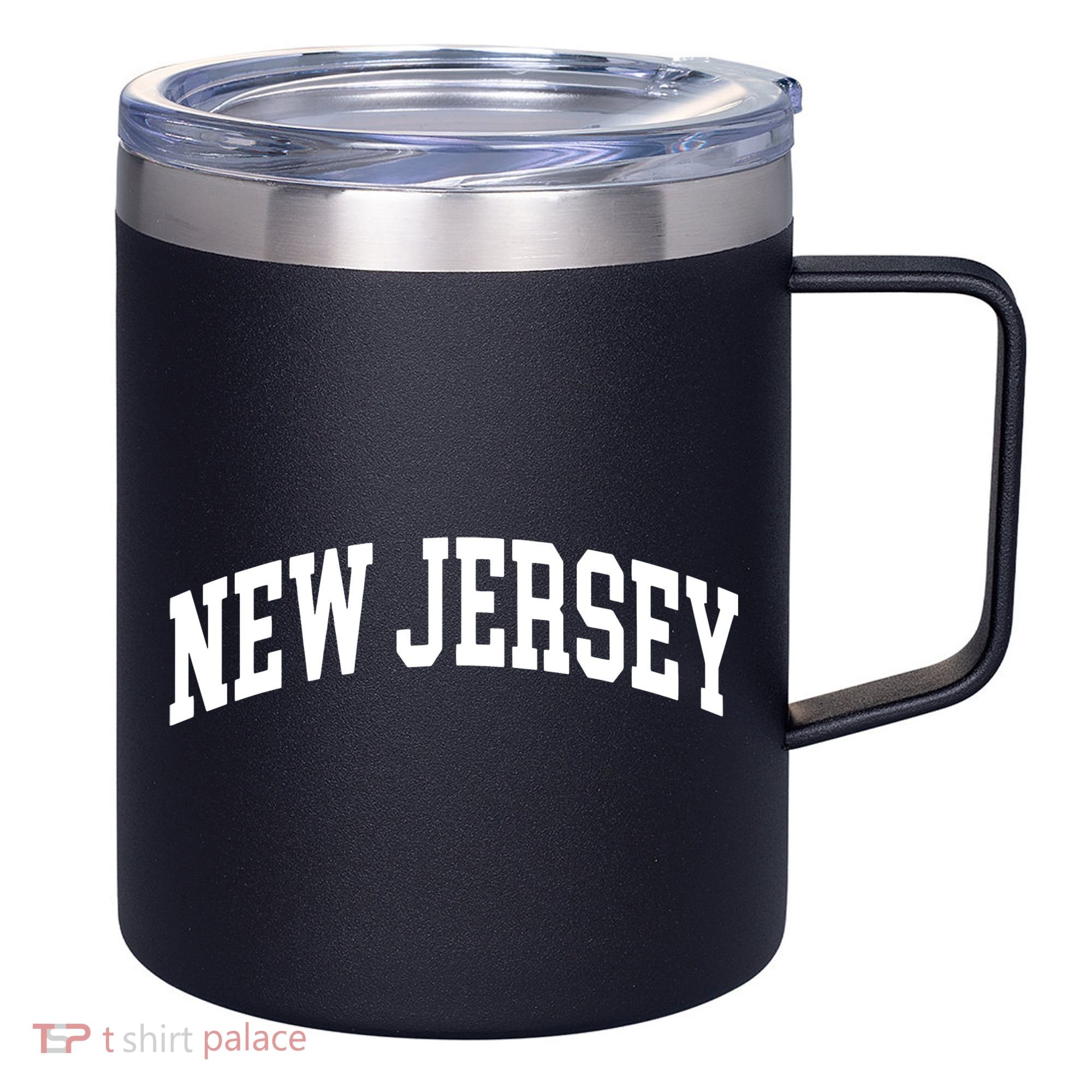 New Jersey Classic Text 12oz Stainless Steel Coffee Mug