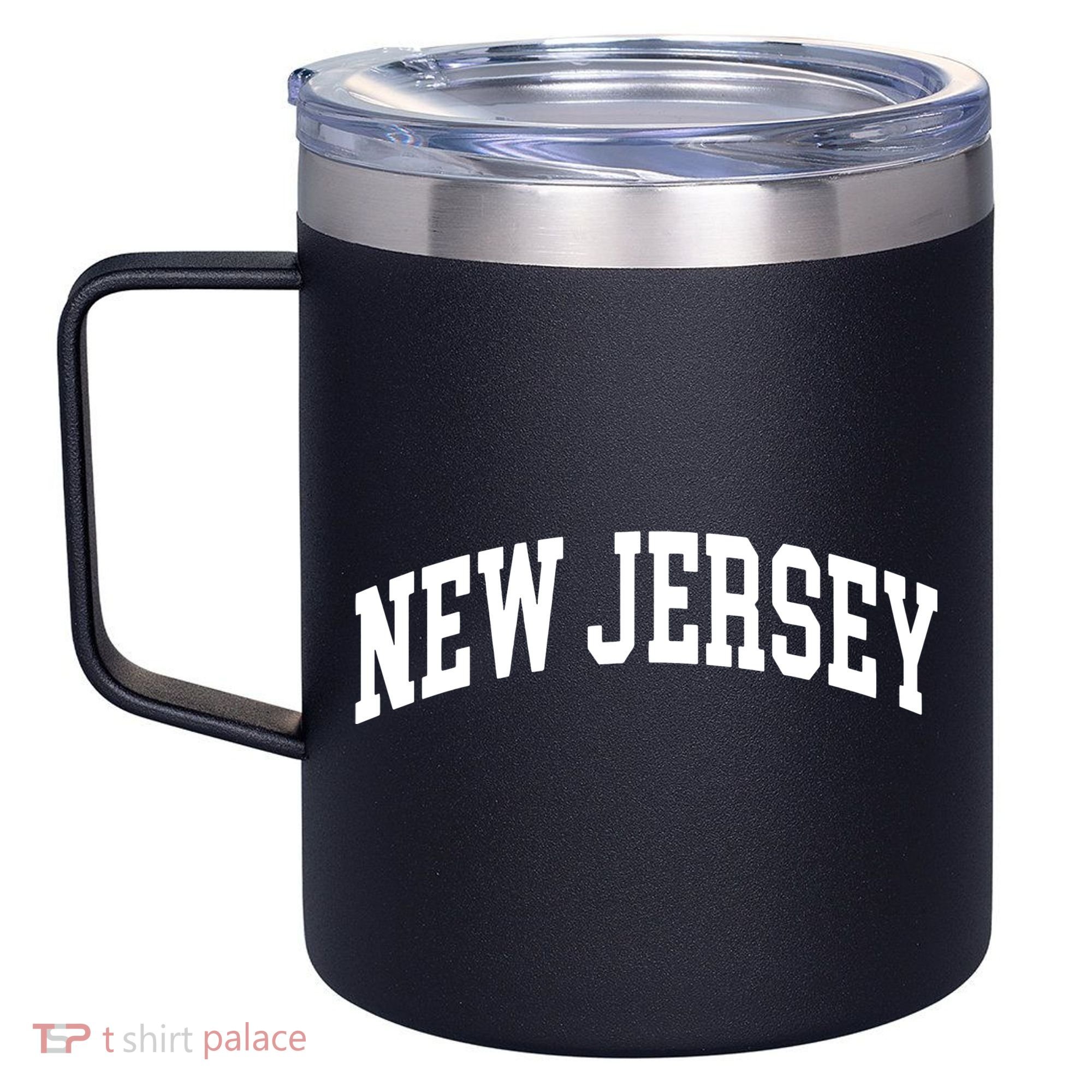 New Jersey Classic Text 12oz Stainless Steel Coffee Mug