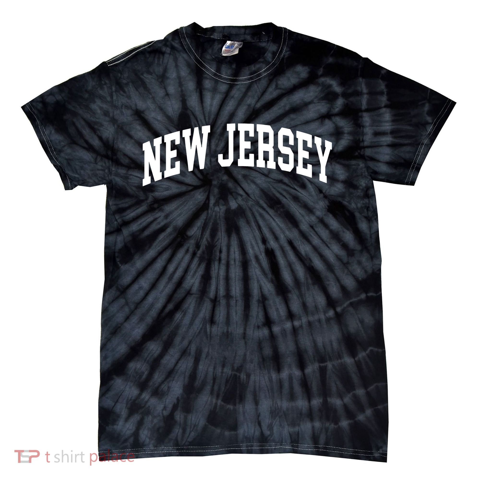 New Jersey Classic Text Tie-Dye T-Shirt