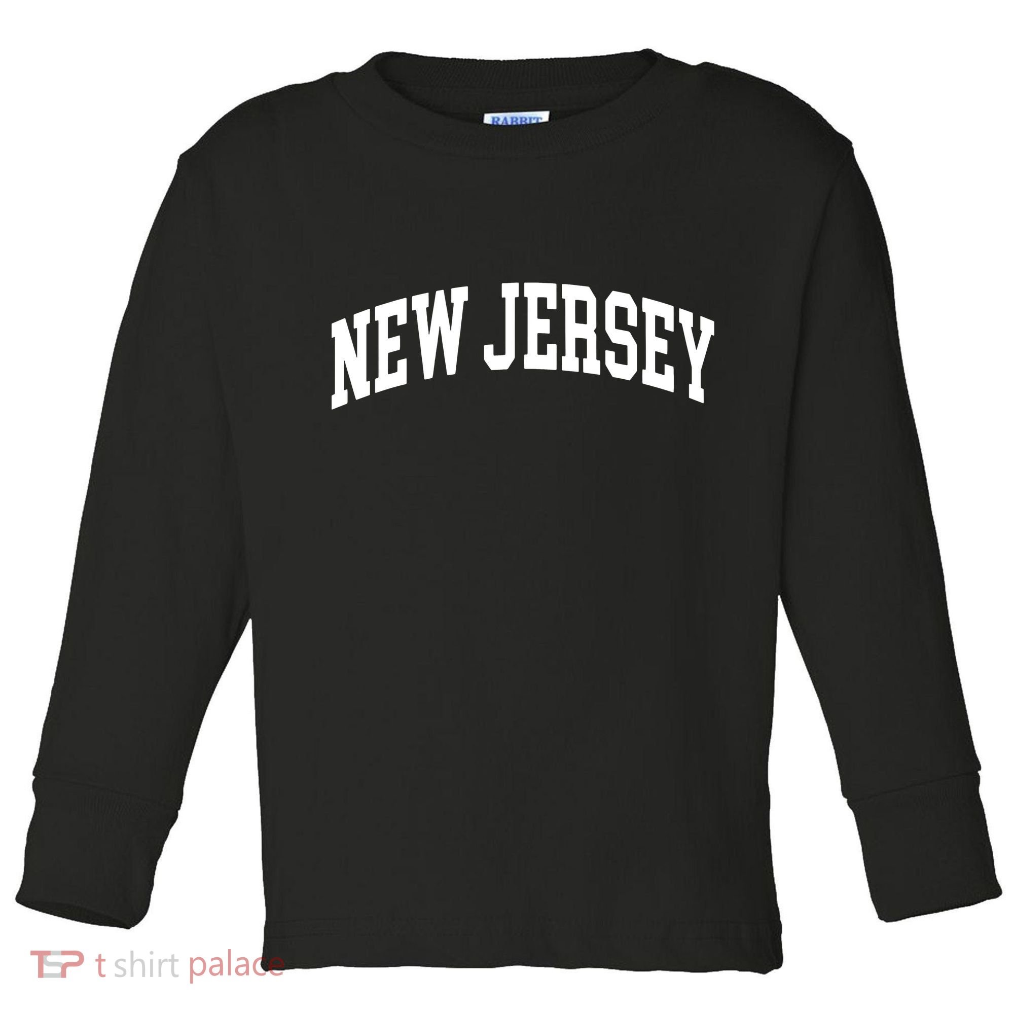 New Jersey Classic Text Toddler Long Sleeve Shirt
