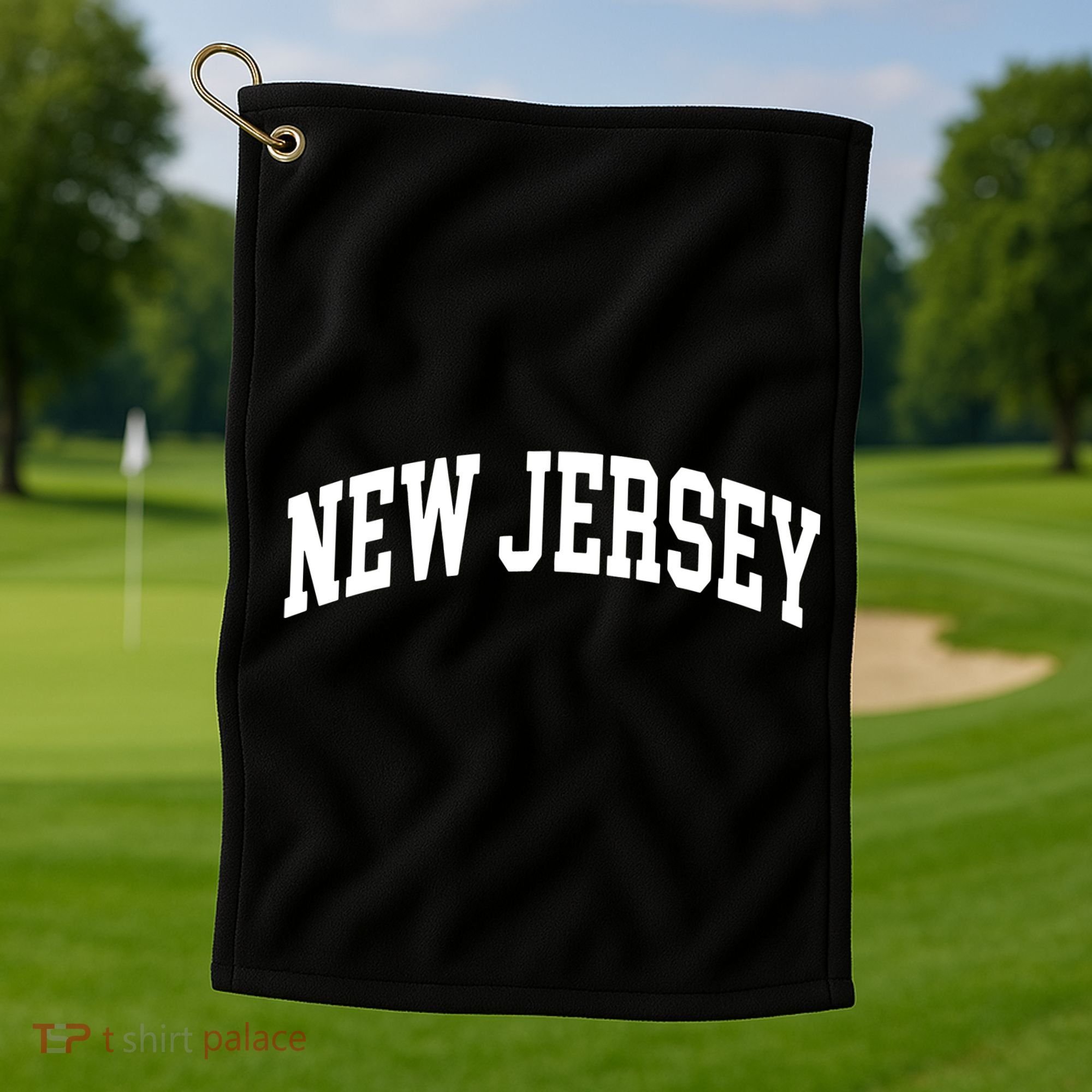 New Jersey Classic Text Golf Towel