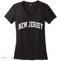 New Jersey Classic Text Women's V-Neck T-Shirt thumb 0