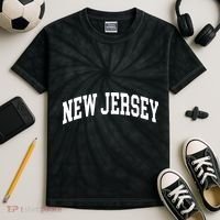 New Jersey Classic Text Kids Tie-Dye T-Shirt thumb 2