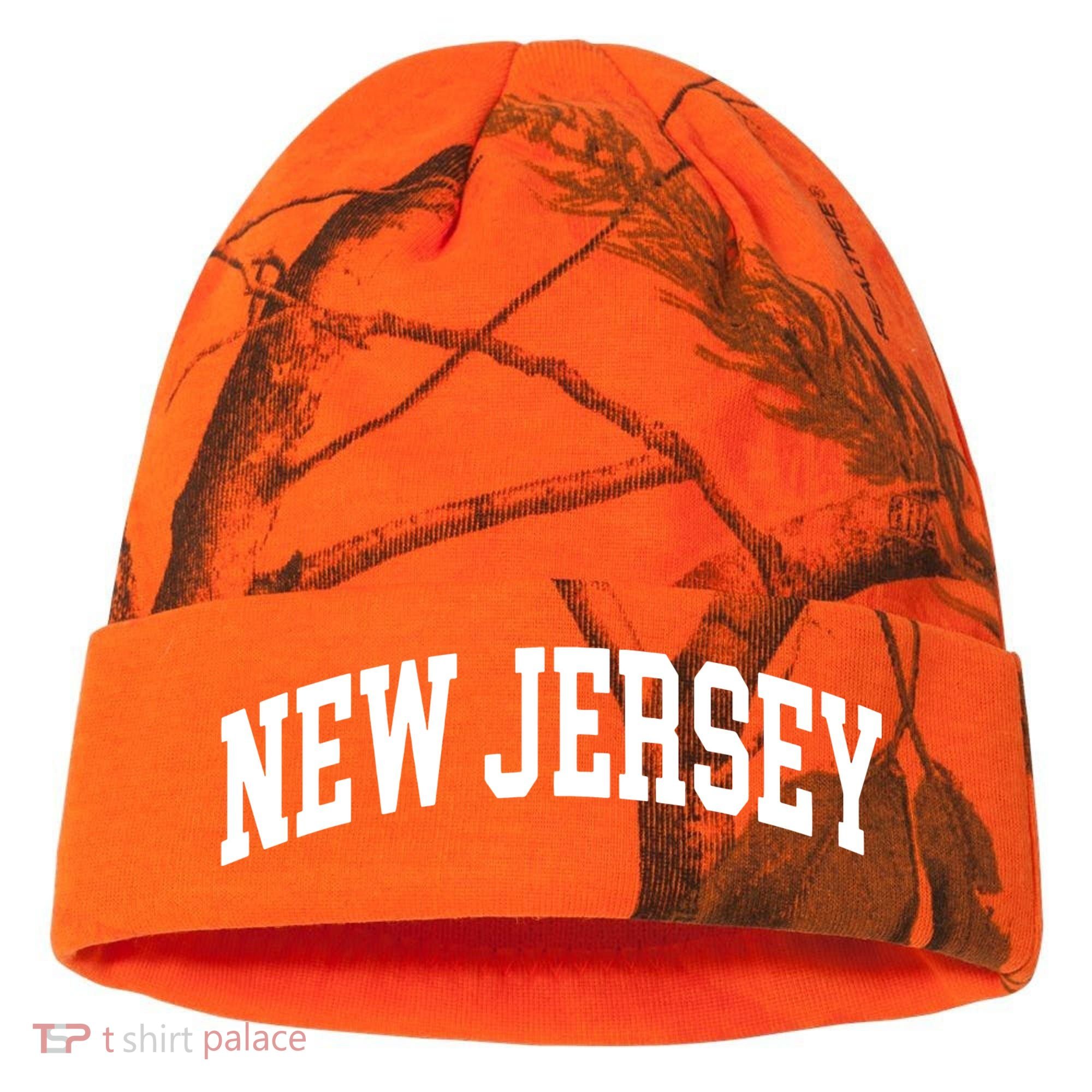 New Jersey Classic Text Kati Licensed 12" Camo Cuffed Beanie