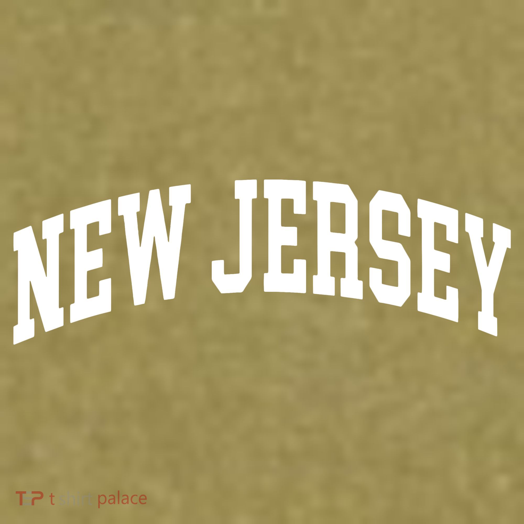 New Jersey Classic Text Garment-Dyed Women's Muscle Tee