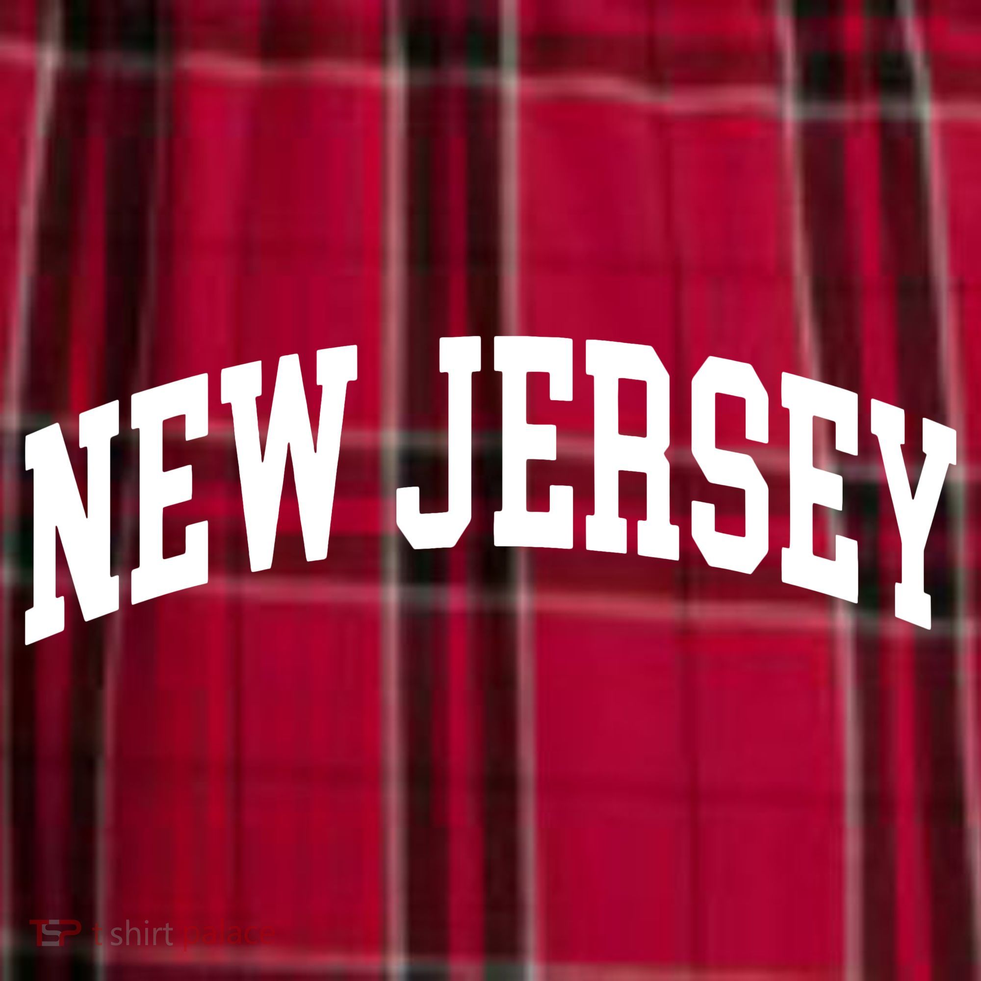 New Jersey Classic Text Women's Flannel Plaid Pajama Pants