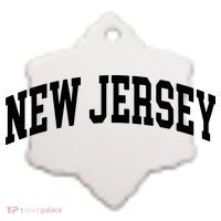 New Jersey Classic Text Ceramic Ornament thumb 2