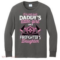 Not Just Daddys Little Girl Firefighter Daughter Kids Long Sleeve Shirt thumb 0