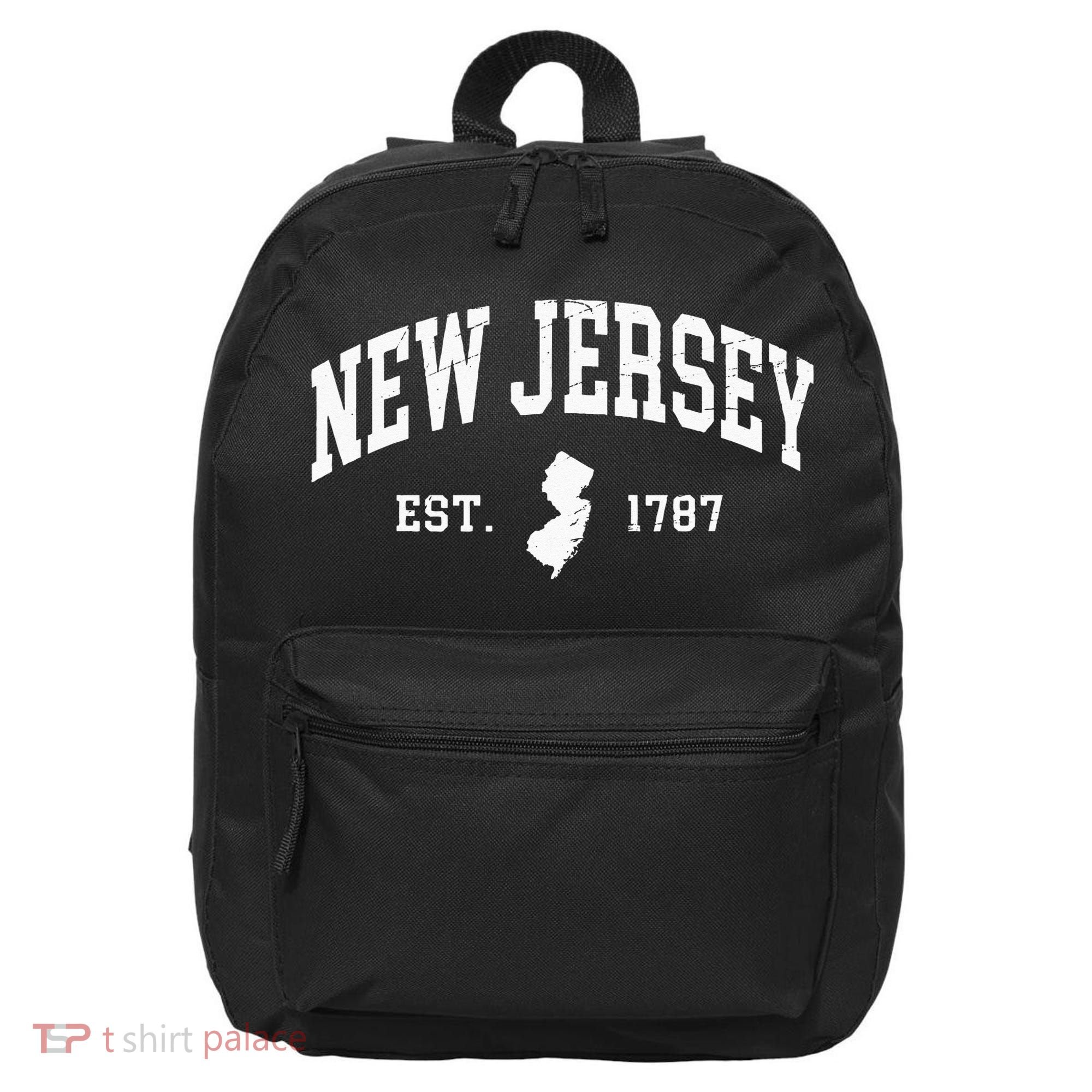 New Jersey Est 1787 Distressed Worn 16 in Basic Backpack