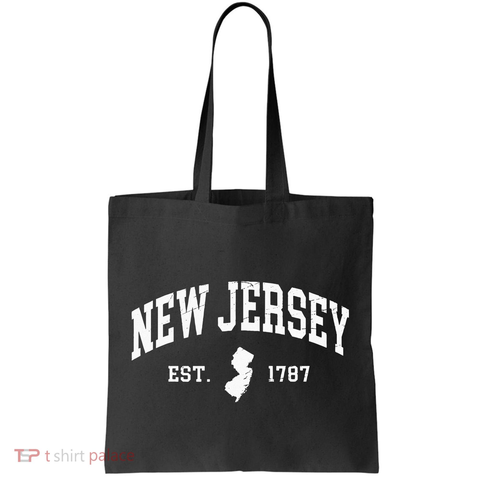 New Jersey Est 1787 Distressed Worn Tote Bag