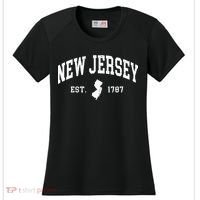 New Jersey Est 1787 Distressed Worn Women's Cooling Performance Crew T-Shirt thumb 0