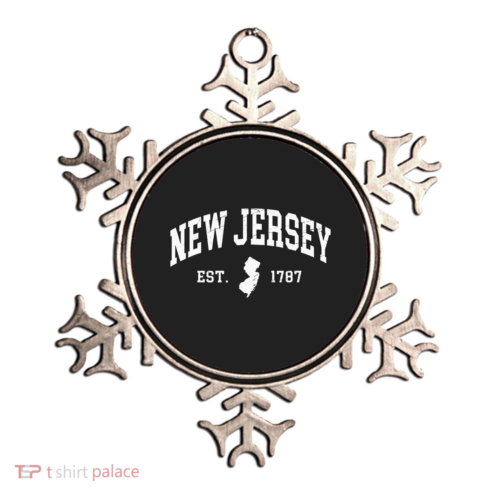 New Jersey Est 1787 Distressed Worn Ornament