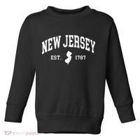 New Jersey Est 1787 Distressed Worn Toddler Sweatshirt thumb 0
