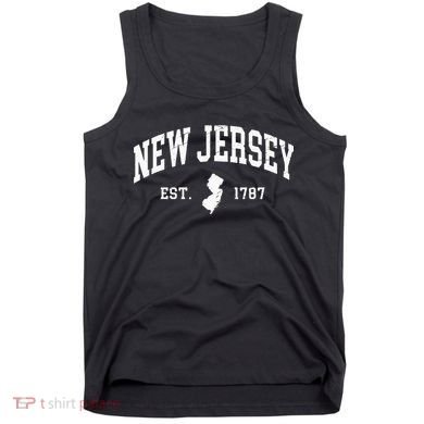 New Jersey Est 1787 Distressed Worn Tank Top