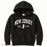 New Jersey Est 1787 Distressed Worn Kids Hoodie thumb 0