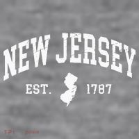 New Jersey Est 1787 Distressed Worn Women's Racerback Cropped Tank thumb 2