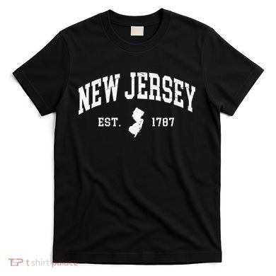 New Jersey Est 1787 Distressed Worn T-Shirt