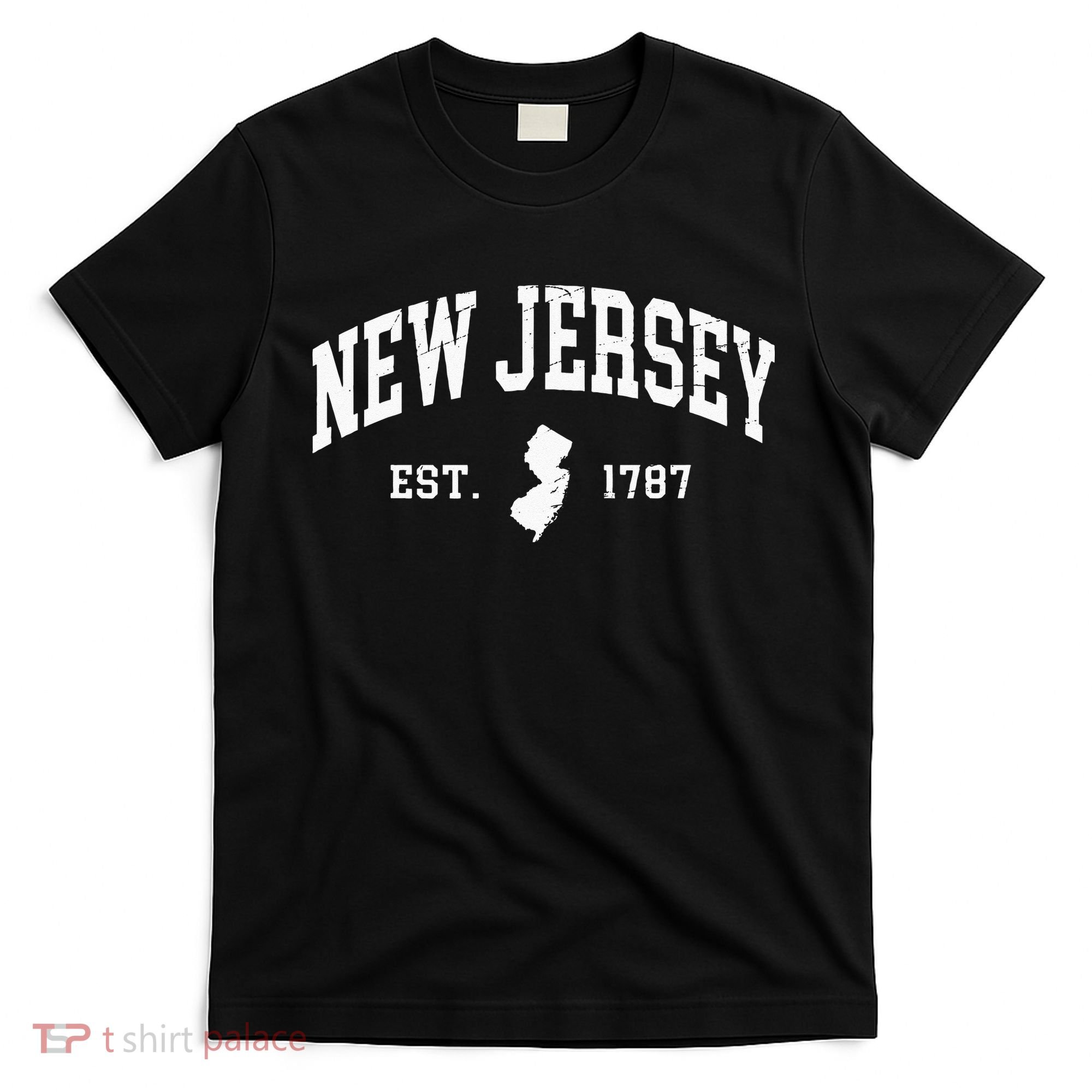 New Jersey Est 1787 Distressed Worn T-Shirt