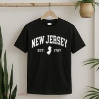 New Jersey Est 1787 Distressed Worn T-Shirt thumb 2