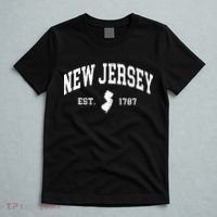New Jersey Est 1787 Distressed Worn T-Shirt thumb 5