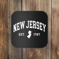 New Jersey Est 1787 Distressed Worn Coaster thumb 0